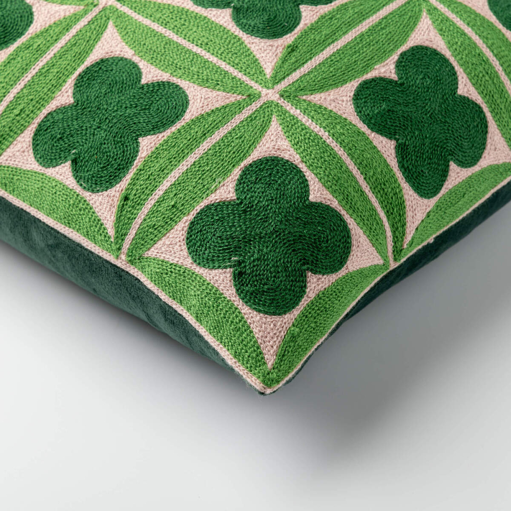 Dutch Decor Kissenhülle 'Clover' 30 x 50 cm Courtyard - Grün